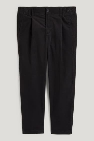 Herren - Cord-Chino - Tapered Fit - schwarz