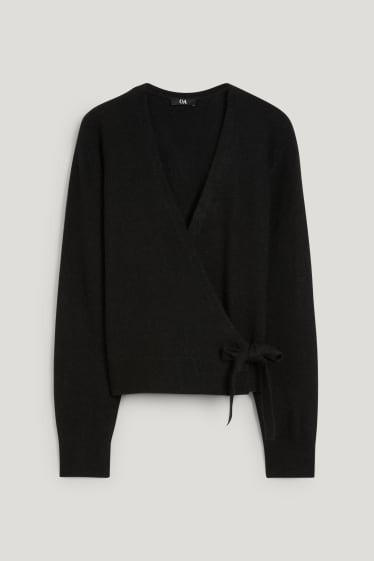 Damen - Strickjacke - schwarz