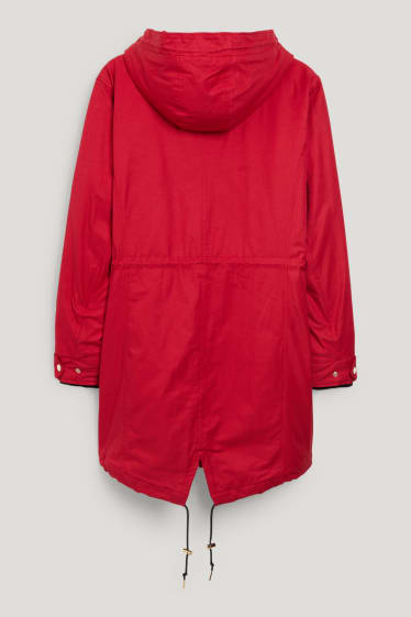 Damen - Parka mit Kapuze - rot