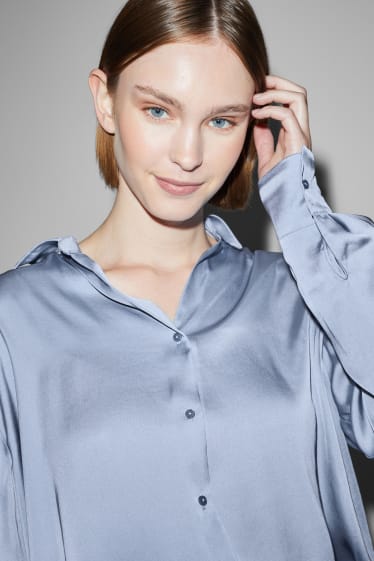 Clockhouse Girls - CLOCKHOUSE - Satinbluse - blau