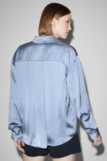 Clockhouse Girls - CLOCKHOUSE - Satinbluse - blau