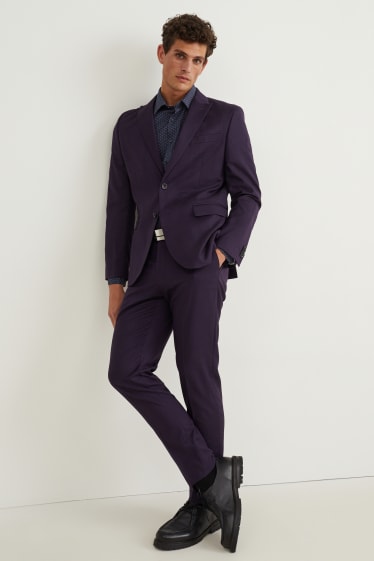 Heren - Business-overhemd - regular fit - kent - gemakkelijk te strijken - donkerblauw