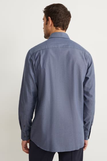 Men - Oxford shirt - regular fit - Kent collar - easy-iron - dark blue