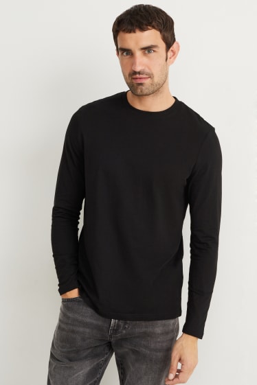 Herren - Langarmshirt - schwarz