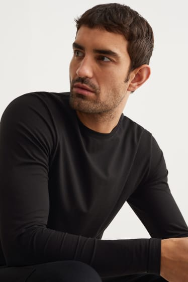 Hombre - Camiseta de manga larga - negro