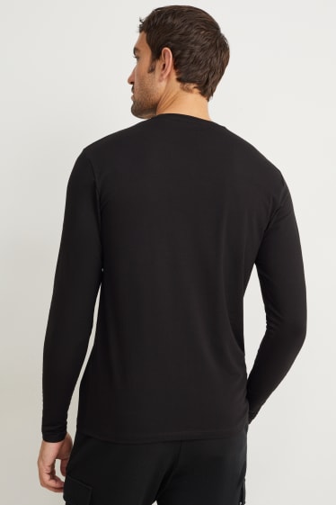 Hombre - Camiseta de manga larga - negro