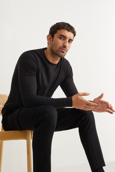Herren - Langarmshirt - schwarz