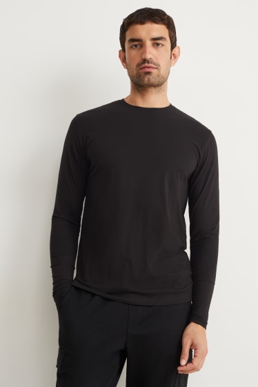 Hombre - Camiseta de manga larga - negro