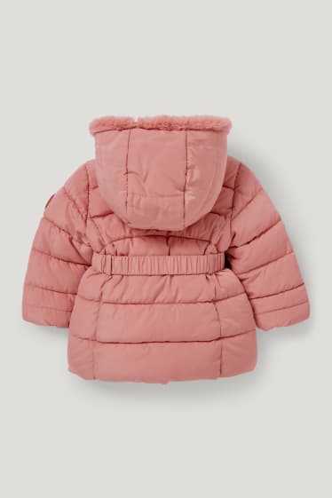Bébé filles - Doudoune à capuche pour bébé - rose