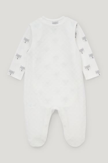 Baby Boys - Strampler-Set - 2 teilig - cremeweiß
