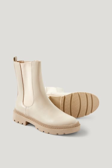 Mujer - Botines - polipiel - beis
