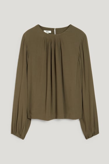Mujer - Blusa - verde oscuro