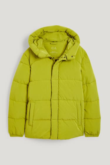 Herren - Steppjacke mit Kapuze - hellgrün
