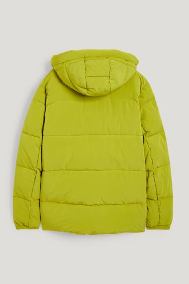Herren - Steppjacke mit Kapuze - hellgrün