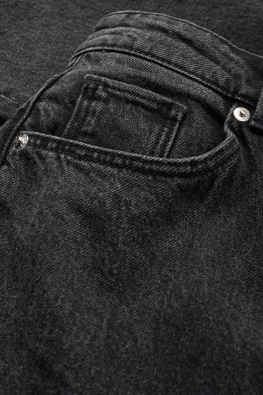 Mujer - Mom jeans - high waist - vaqueros - gris