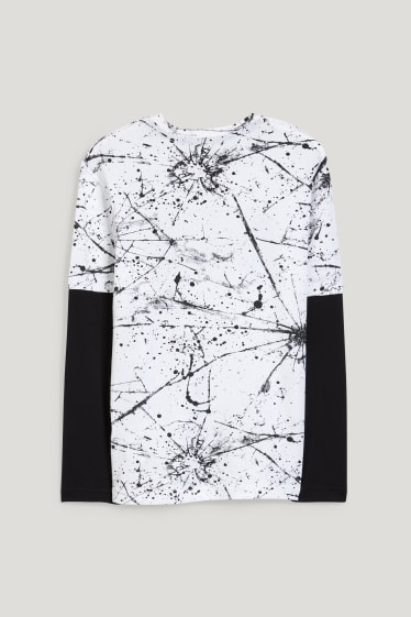 Kids Boys - Langarmshirt - 2-in-1-Look - weiß