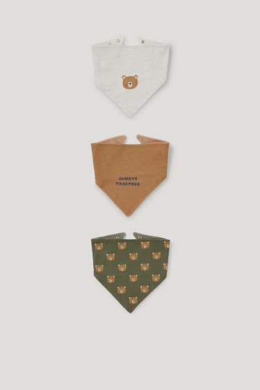 Baby Boys - Multipack of 3 - baby triangular scarf - light beige