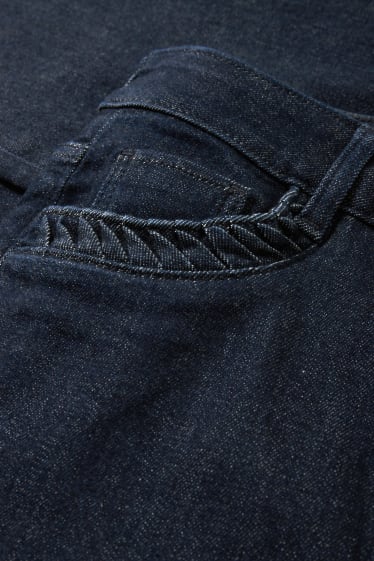 Women - Bootcut jeans - high waist - denim-dark blue