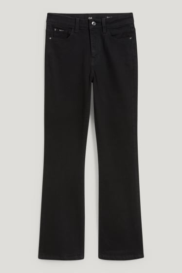 Dames - Bootcut jeans - mid waist - LYCRA® - zwart