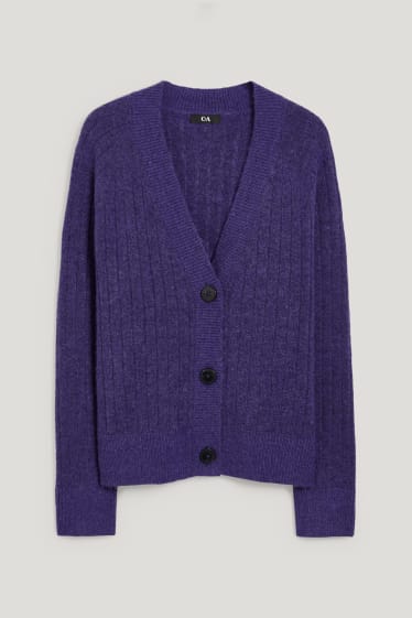Damen - Strickjacke - lila