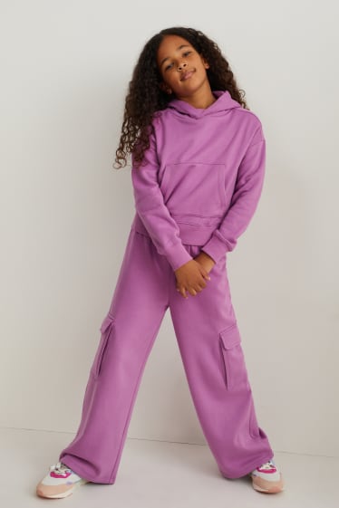 Kids Girls - Hoodie - dunkelrosa