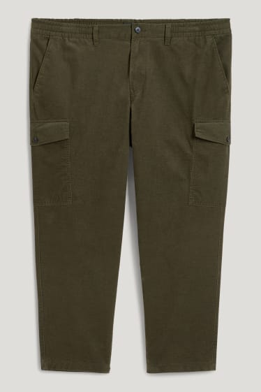 Caballero XL - Pantalón cargo de pana - verde