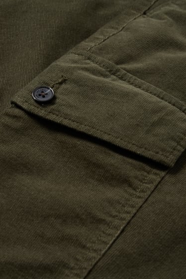 Caballero XL - Pantalón cargo de pana - verde