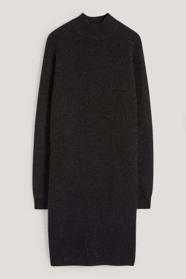 Damen - Strickkleid - schwarz