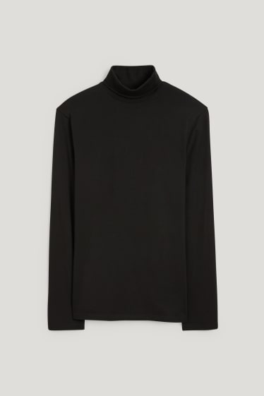 Herren - Rollkragenshirt - schwarz