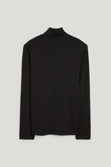 Herren - Rollkragenshirt - schwarz