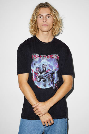 Clockhouse homme - T-shirt - Iron Maiden - gris foncé