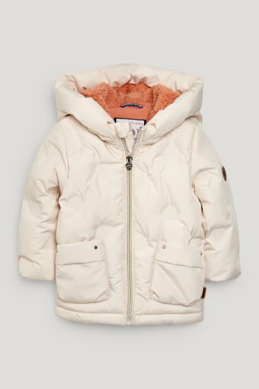 Baby Girls - Babyjas met capuchon - licht beige