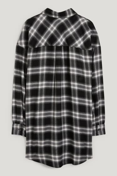 Clockhouse Girls - CLOCKHOUSE - Flanellbluse - kariert - schwarz