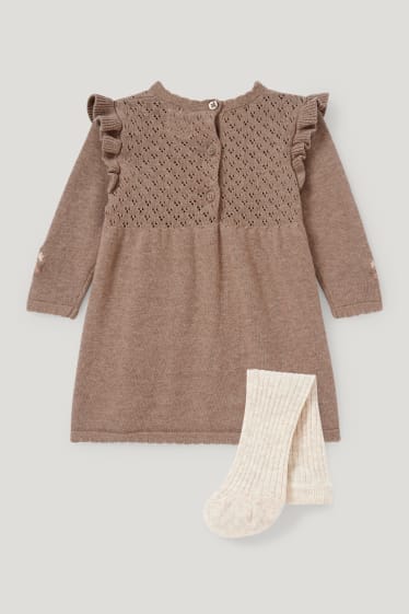 Baby Girls - Baby-Outfit - 2 teilig - braun