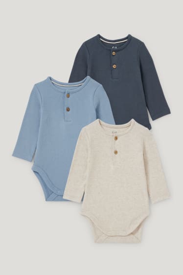 Baby Boys - Multipack 3er - Baby-Body - blau