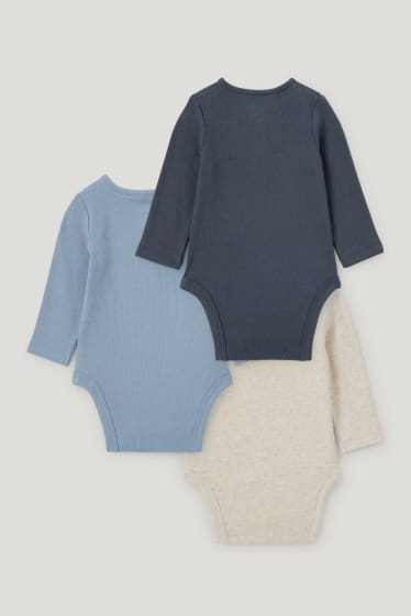 Baby Boys - Multipack 3er - Baby-Body - blau