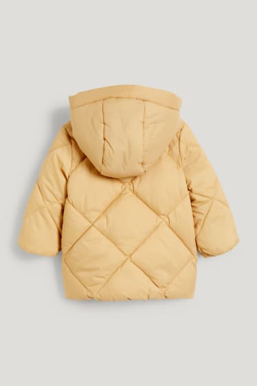 Bebés niñas - Chaqueta acolchada para bebé con capucha - amarillo