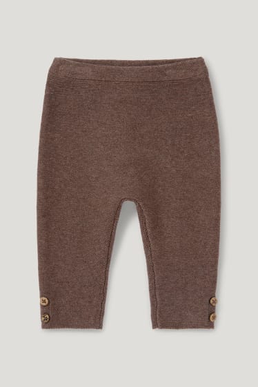 Baby Boys - Baby-Strick-Outfit - 2 teilig - hellbeige