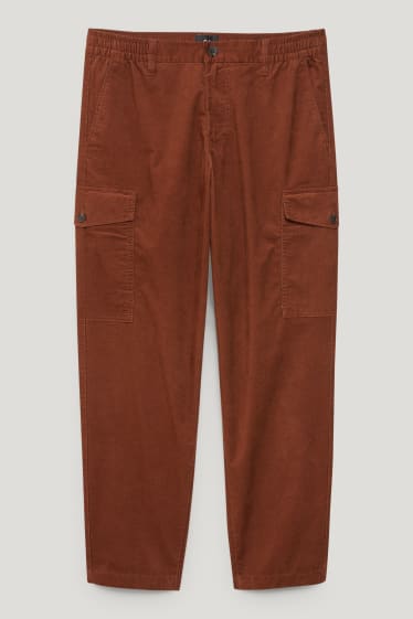 Herren - Cord-Cargohose - Regular Fit - braun