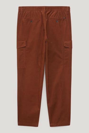 Herren - Cord-Cargohose - Regular Fit - braun