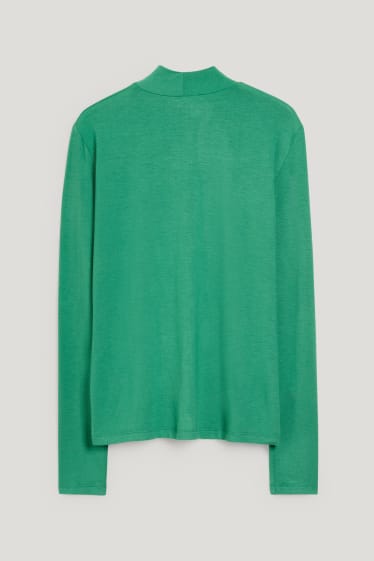 Dames - Shirt met rolkraagje - groen