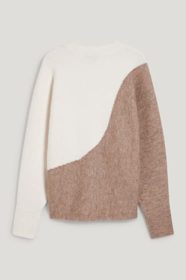 Damen - Pullover - beige