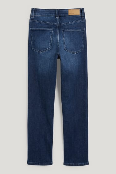 Dames - Straight jeans - high waist - jeansblauw