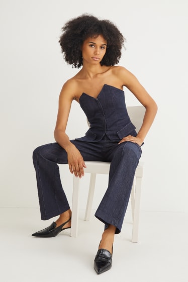 Damen - Jeans-Corsage - jeans-dunkelblau