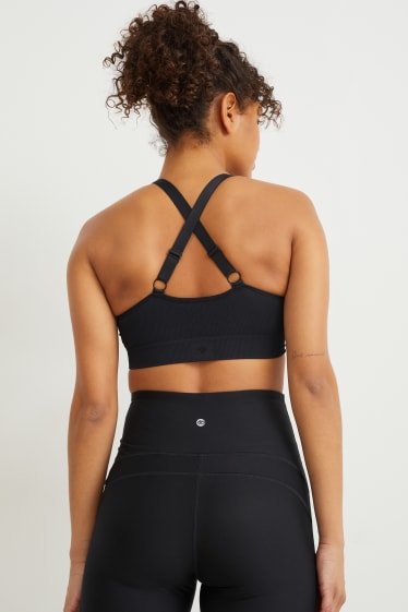 Donna - Reggiseno sportivo - imbottito - yoga - nero