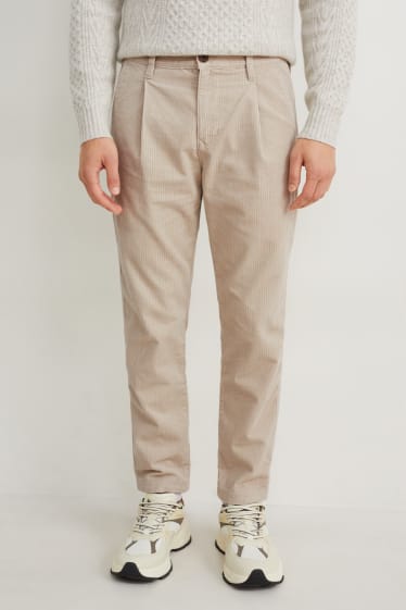 Herren - Cord-Chino - Tapered Fit - hellbeige