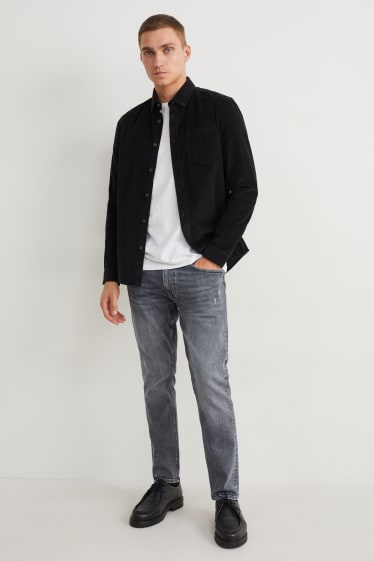 Men - Tapered jeans - LYCRA® - denim-gray