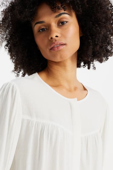Damen - Bluse - schneeweiß