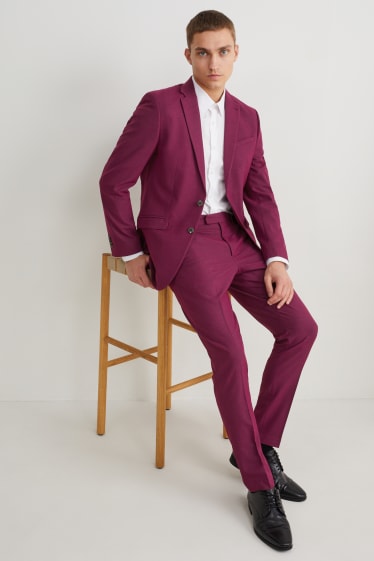 Herren - Baukasten-Sakko - Slim Fit - Flex - Stretch - violett