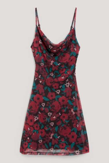 Clockhouse Girls - CLOCKHOUSE - Figurbetontes Kleid - geblümt - schwarz